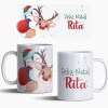 Caneca Natal Rena com nome
