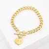 Pulseira em aço Love dourada