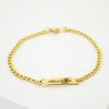Pulseira Fina em aço Groove dourada