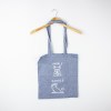 Estampa Impressa Tote Bag Azul