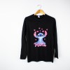 Estampa Impressa T-shirt Manga Comprida S Preto