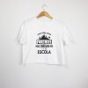 Estampa Impressa T-shirt Cropped S Branca