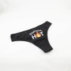 Estampa Impressa Cueca Tanga Preta Esposa