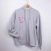 Estampa Impressa Sweater Com Capuz Cinza Claro L Milagros
