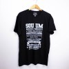 Estampa Impressa T-shirt Unissex 2XL Preta Raquel