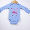 Estampa Impressa Body Manga Comprida Azul 6meses
