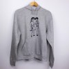 Estampa Impressa Sweater C/ Capuz Cinza Claro L