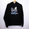 Estampa Impressa Sweater Com Capuz Preto L