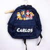 Estampa Impressa Mochila Escolar Azul Escuro Carlos
