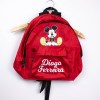 Estampa Impressa Mochila Escolar Vermelha Diogo Ferreira
