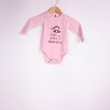Estampa Impressa Body Manga Comprida Rosa 18meses