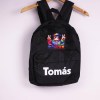 Estampa Impressa Mochila Escolar Preta Tomás