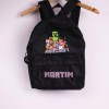 Estampa Impressa Mochila Escolar Preta Martim