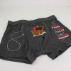 Estampa Impressa Boxer Cinza Escuro S-M