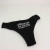 Estampa Impressa Cueca Tanga Preta