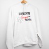 Estampa Impressa Sweater com Capuz Branca L