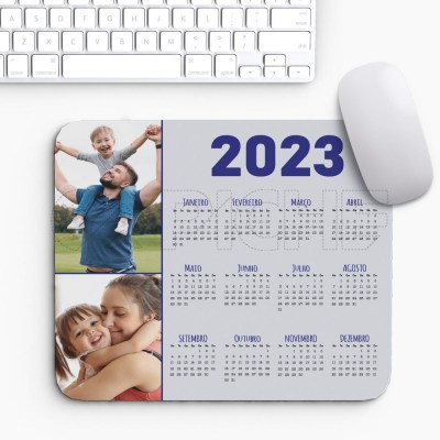 Tapete de Rato Calendário 2026 com Foto