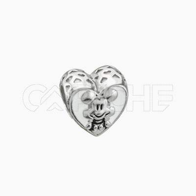 Conta em aço Mickey Coração