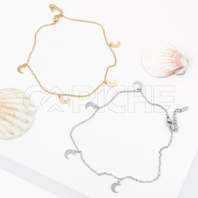 Pulseira em aço para pé Lua