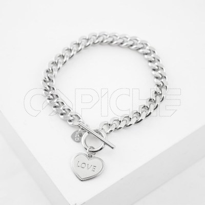 Pulseira em aço Love