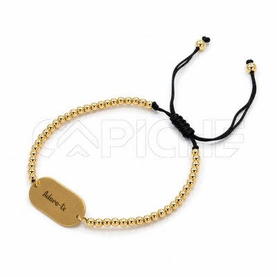 Pulseira em aço Gravação