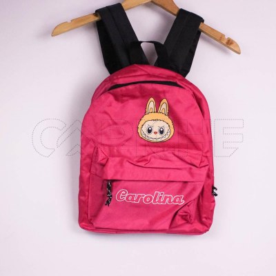 Estampa Impressa Mochila Escolar Rosa Carolina