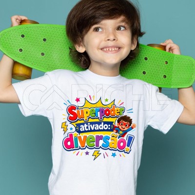Tshirt Criança Superpoder Ativado