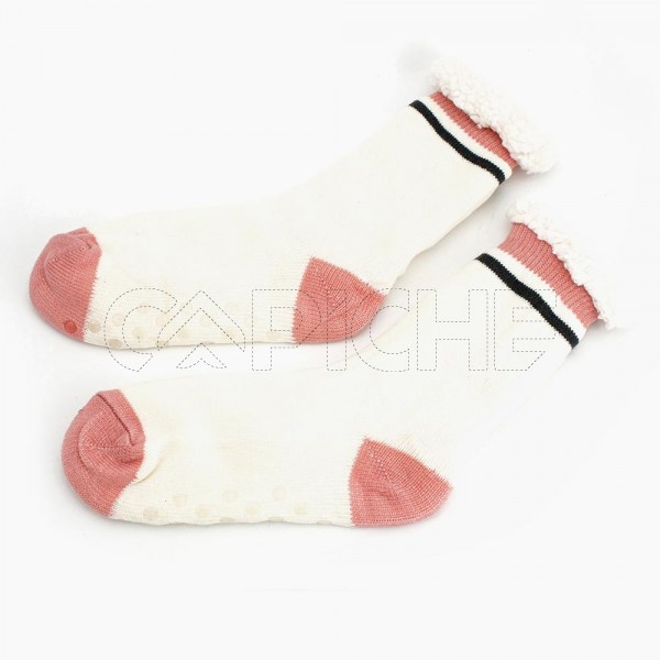 Meia pantufa Long creme