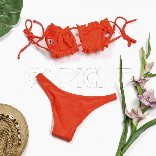 Conjunto bikini Cortina Laranja