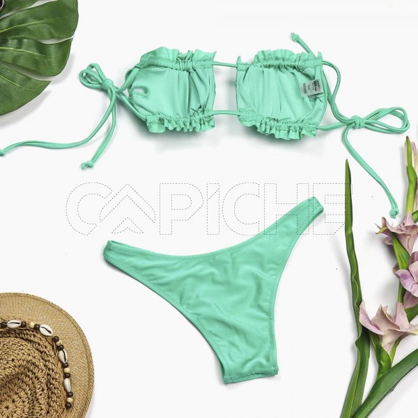 Conjunto bikini Cortina verde