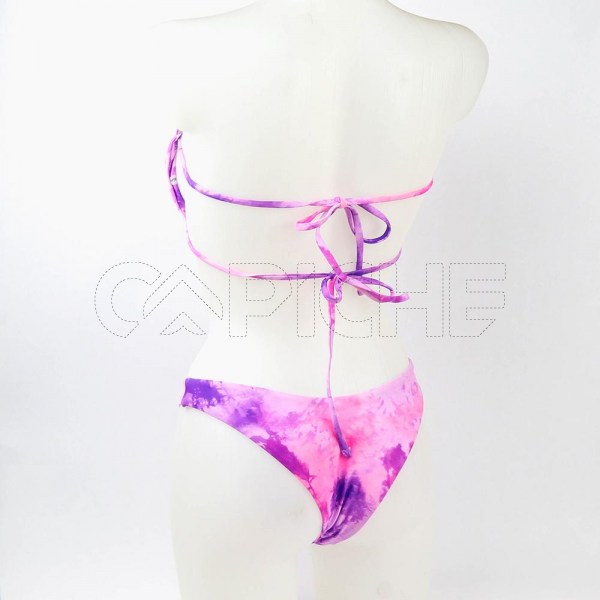 Conjunto bikini Tie Dye Cortina Lilás