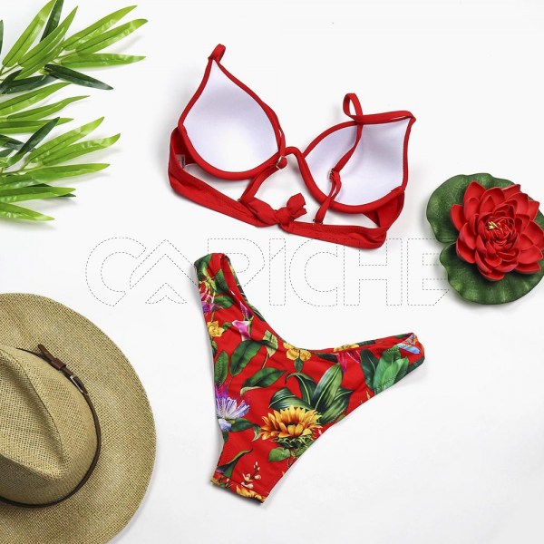 Conjunto bikini Push Up vermelho