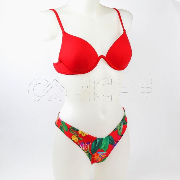 Conjunto bikini Push Up vermelho