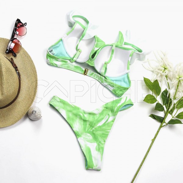 Conjunto bikini Tie Dye Di Verde