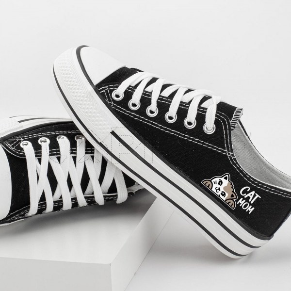 Sapatilha Personalizada Preta Cat Mom