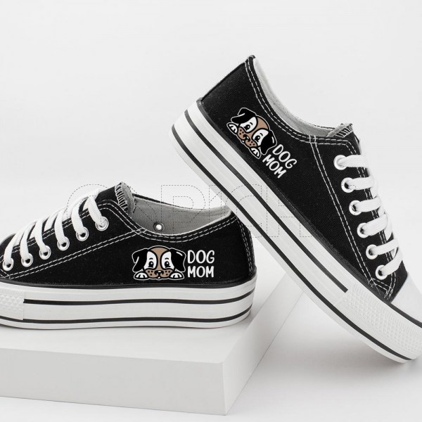 Sapatilha Personalizada Preta Dog Mom