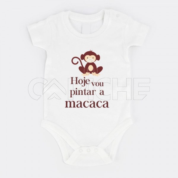 Body para Bebé Pintar a Macaca