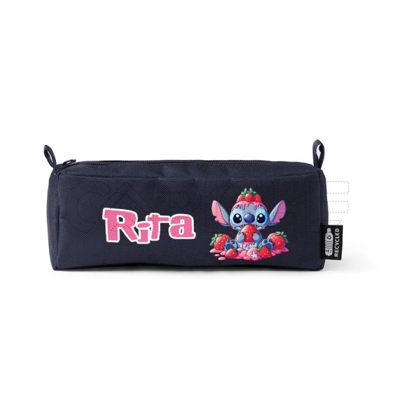 Estojo escolar Simples Stitch Morango
