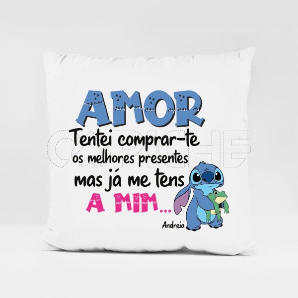Almofada Tentei Comprar Stitch
