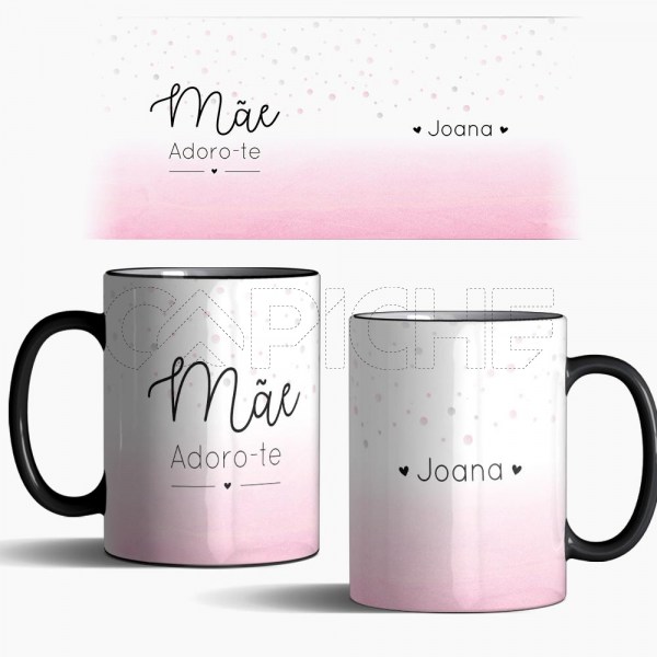 Caneca Mágica Pink Adoro-te 