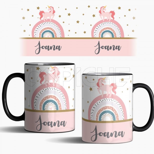 Caneca Mágica Unicórnio com Nome