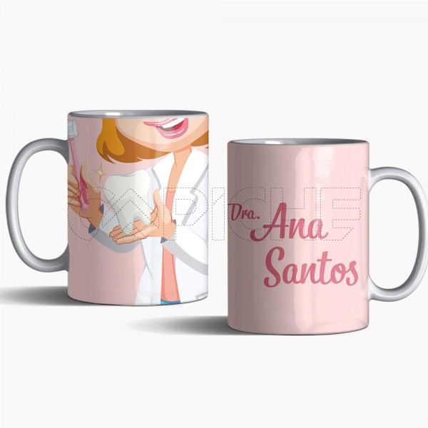 Caneca Dentista Personalizável