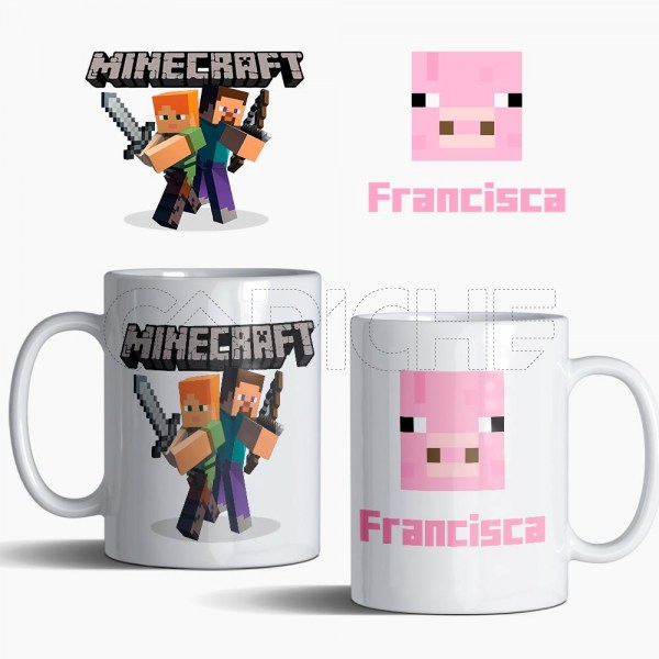Caneca Minecraft Nome
