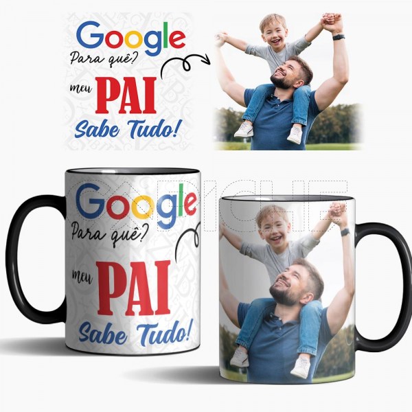 Caneca Mágica Google  Personalizável com Foto