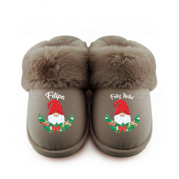 Chinelo Personalizado Pelucia Natal
