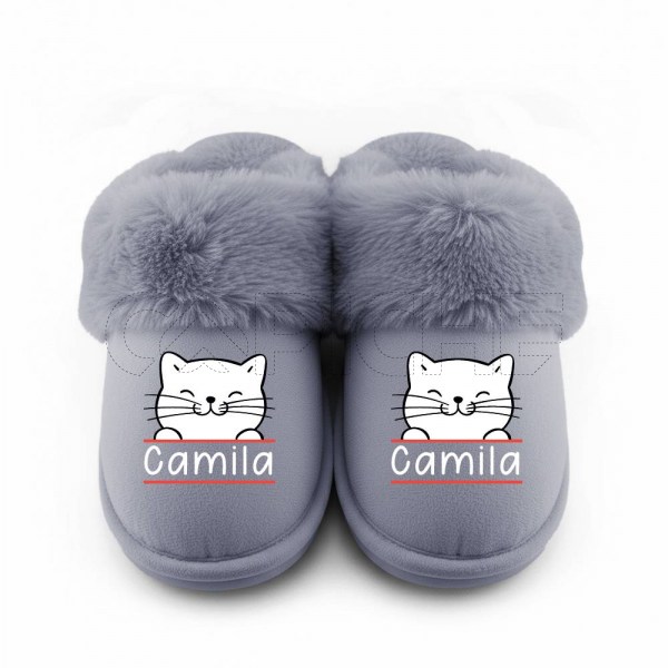 Chinelo Personalizado Gatinho com nome