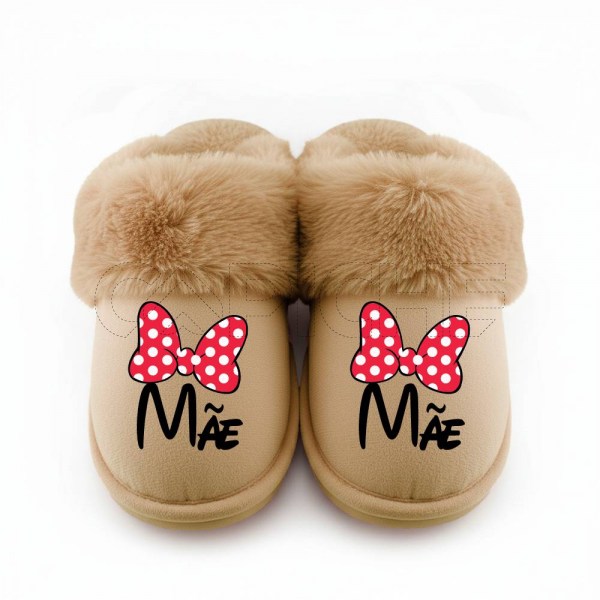 Chinelo Personalizado Pelucia Minnie 