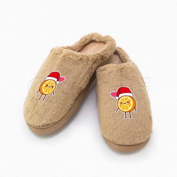 Chinelo Personalizado Pelucia Orange
