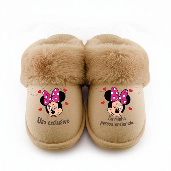 Chinelo Personalizado Mickey & Minnie Uso Exclusivo