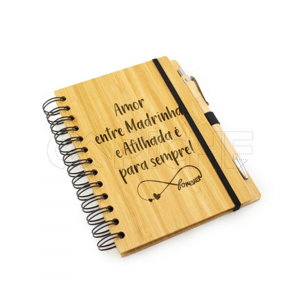 Caderno Bambu Amor Forever